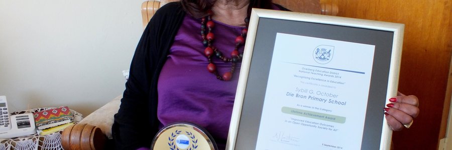 Sybill October, afgetrede skoolhoof van Laerskool Die Bron in Stanford